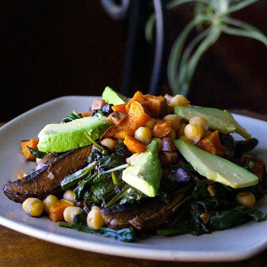 Spring Spinach and Mushroom Salad