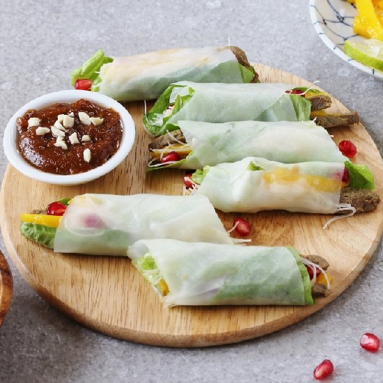 2-Way Beef Mango Wraps