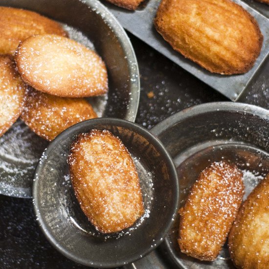 Orange blossom madeleines