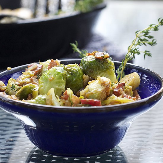 Skillet Brussels Sprouts with Bacon