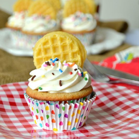 Leslie Knope Waffle Cupcakes