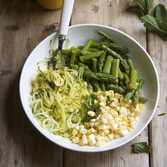 Raw Zucchini Noodle Bowl