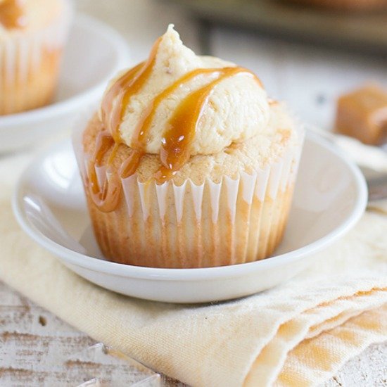 Caramel Banana Cupcakes