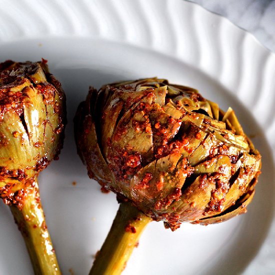 Sichuan-Style Stuffed Artichoke