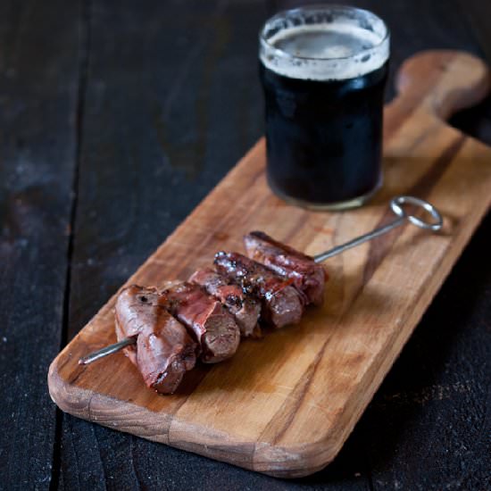 Grilled Beer Marinated Filet Tips