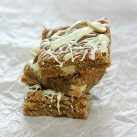 White Choc & Peanut Butter Blondies