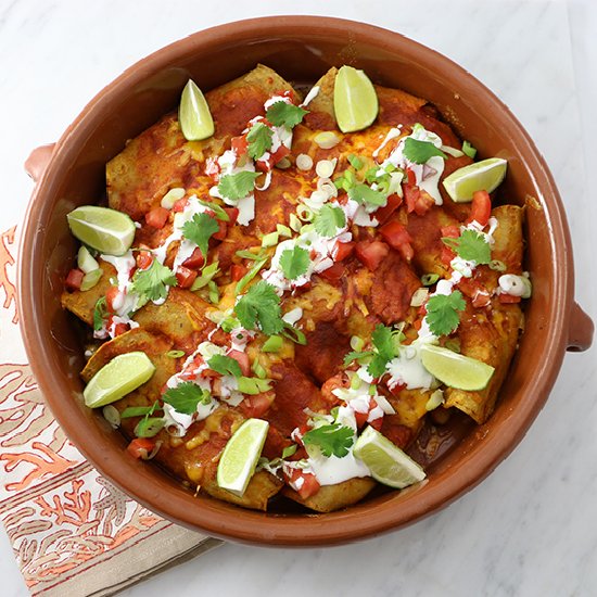 Chorizo & Potato Enchiladas