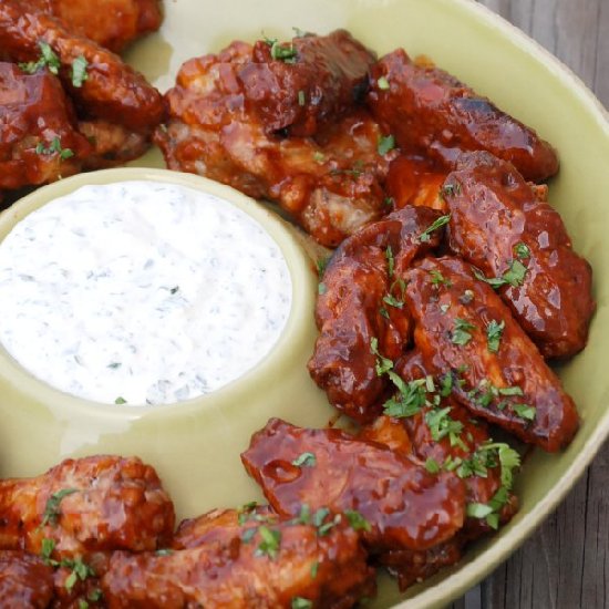 Grilled Bacon Chipotle Wings