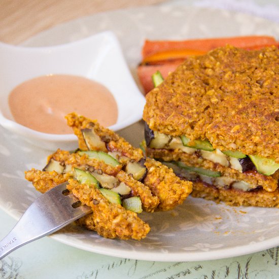 Eggplant Pancake Burger