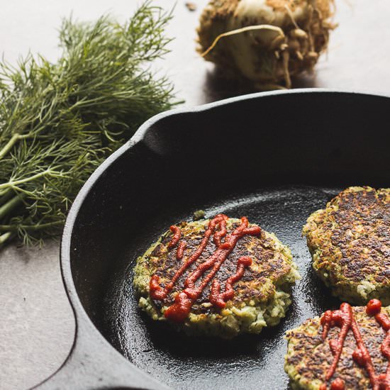 Celeriac and Kohlrabi Rosti