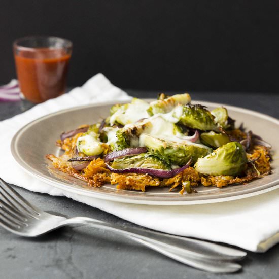 Sweet Potato Hash Browns w/ Veggies