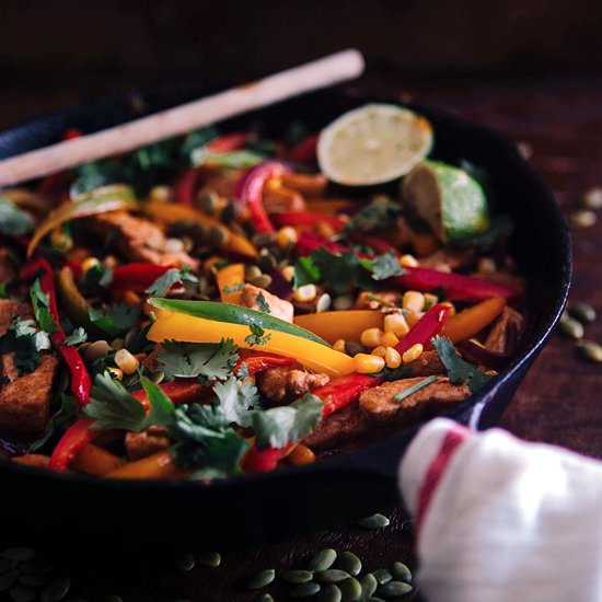 Mexican Pork and Veggie Stir Fry