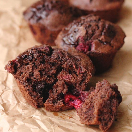 Chocolate Raspberry Muffins