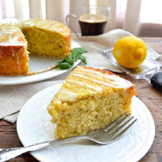 Lemon Basil Yogurt Cake