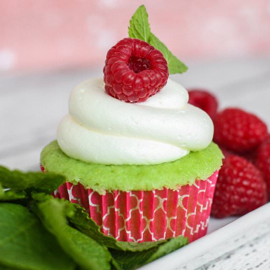 Raspberry Mojito Cupcakes