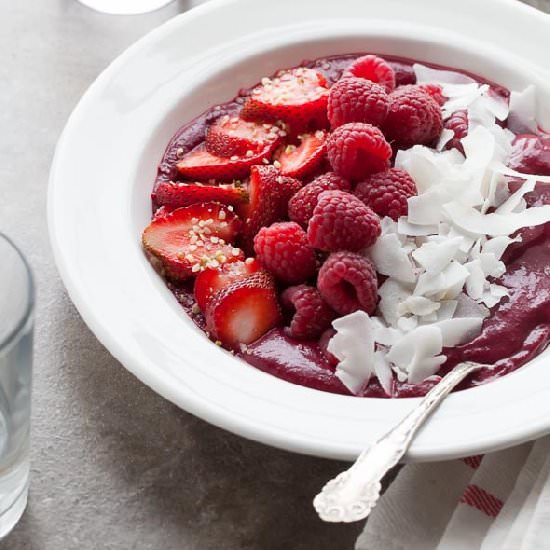 Berry Beet Acai Breakfast Bowl