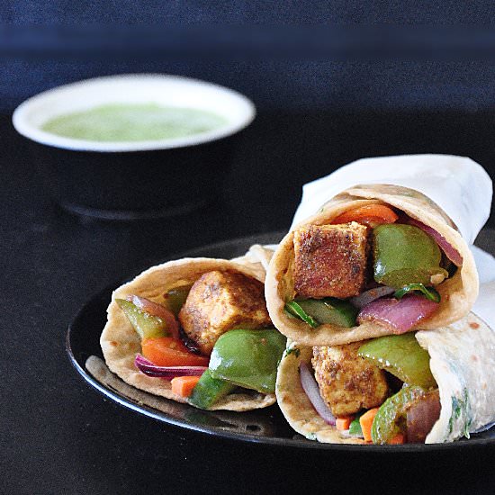 Paneer Tikka Kathi Roll