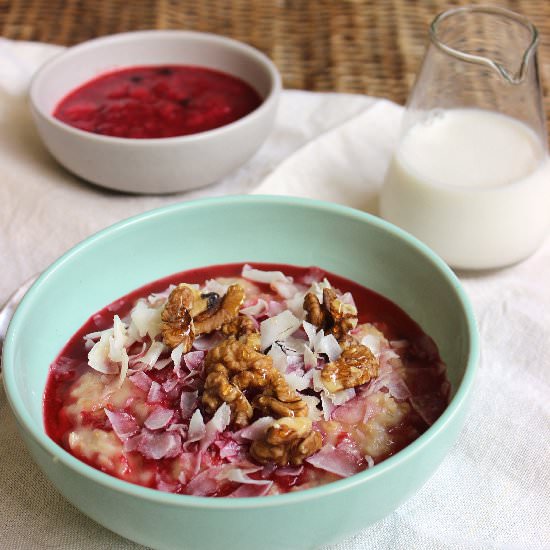 Bircher Porridge with Berry Compote