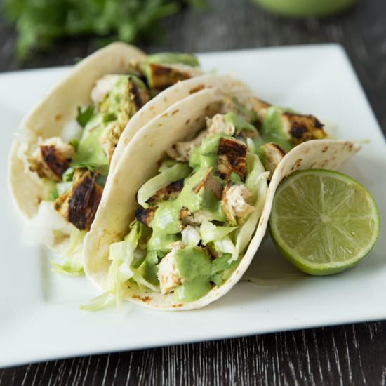 Chicken Tacos + Cilantro Lime Ranch