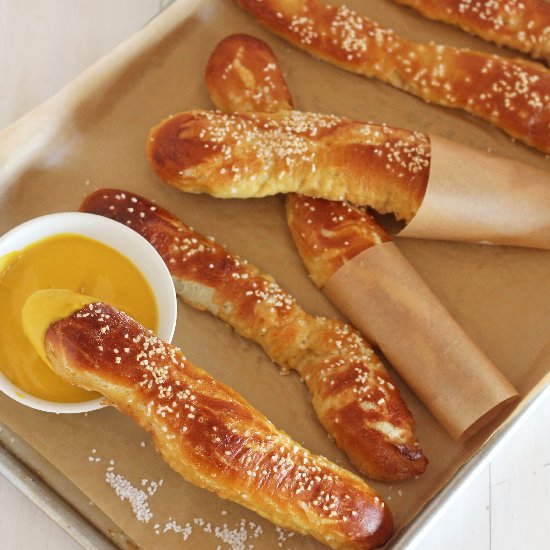 German Soft Pretzel Sticks