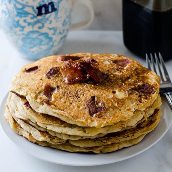 Whole Wheat Bacon Pancakes