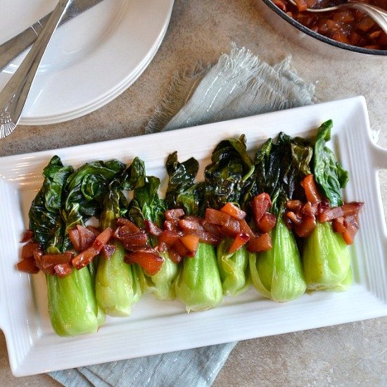 Plum Braised Baby Bok Choy