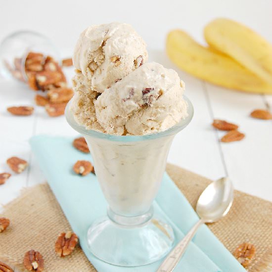 Caramelized Banana Pecan Ice Cream