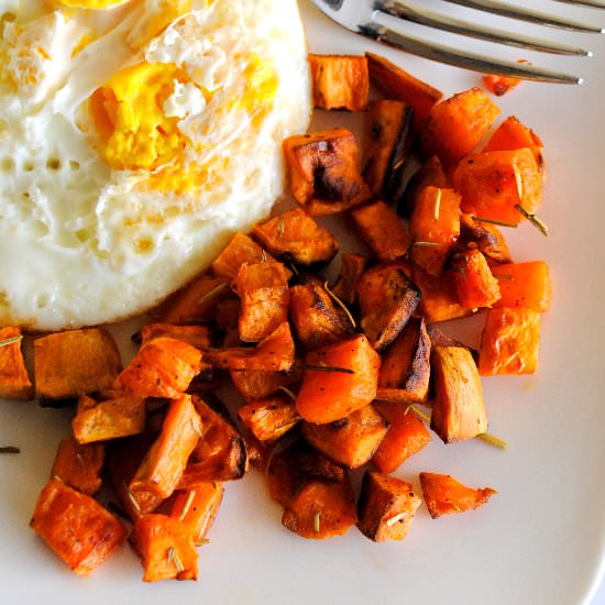 Rosemary Sweet Potato Hashbrowns