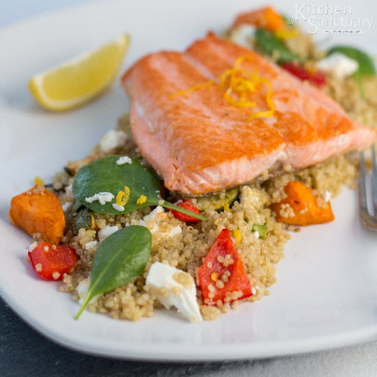 Trout with Quinoa and Vegetables