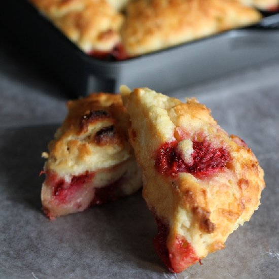 Strawberry White Chocolate Scones