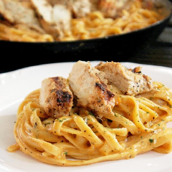 Grilled Greek Chicken Alfredo