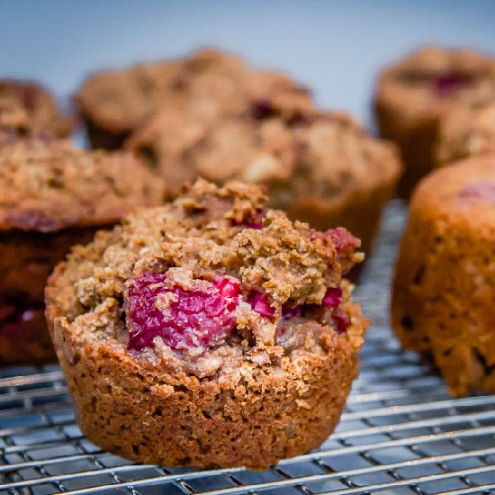 Gluten-Free Raspberry Oat Muffins