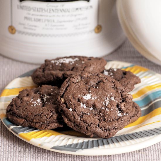 Salted toffee chip cookies