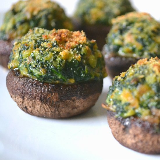 Spinach & Sausage Stuffed Mushrooms