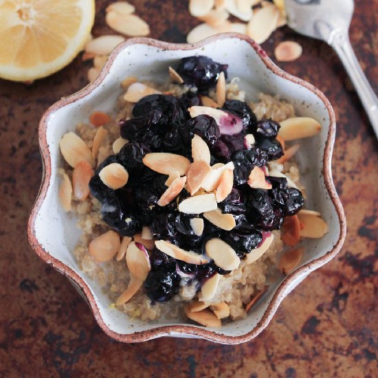 Breakfast Quinoa w/ Blueberries