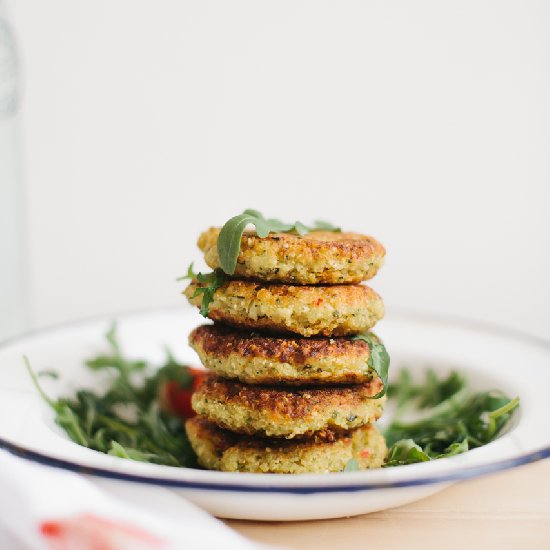 Quinoa, caulifower burgers