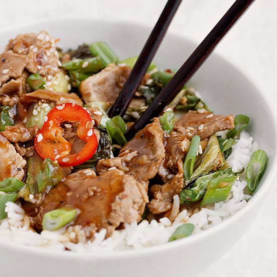 Spicy Orange Chili Pork Stir-fry