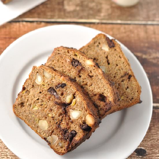 Banana, Macadamia & Choc Chip Bread