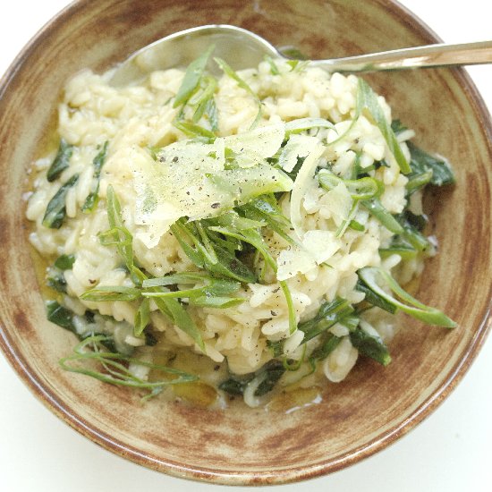 Dandelion Green Risotto