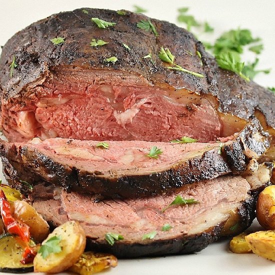 Smoked Standing Rib Roast