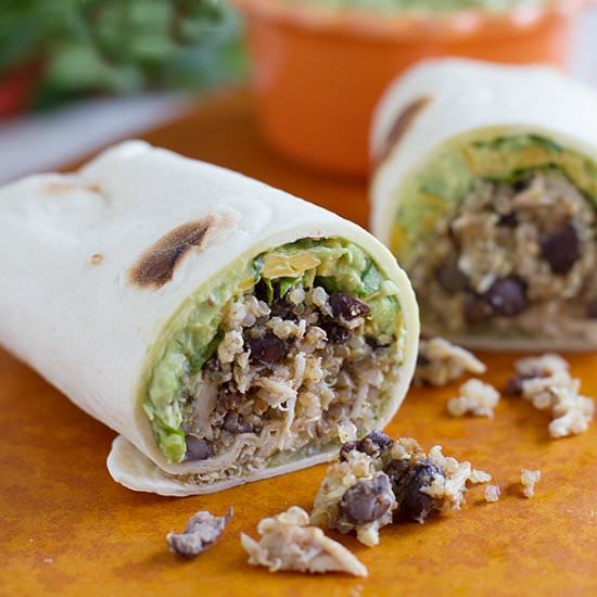 Quinoa Chicken & Black Bean Burrito