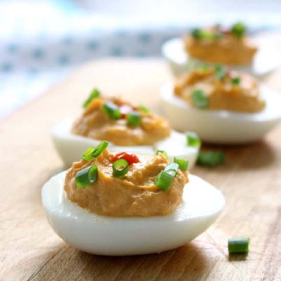 Sriracha Deviled Eggs