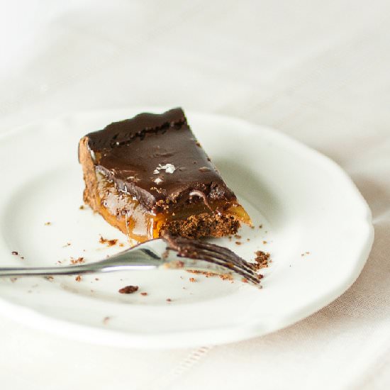 Salted Caramel Chocolate Tart