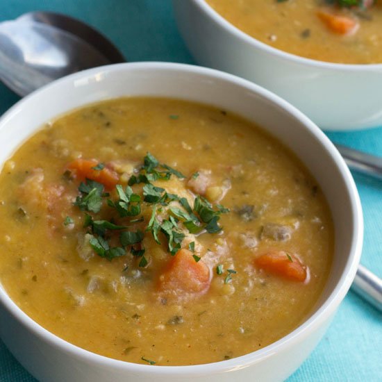 Yellow Split Pea and Bacon Soup