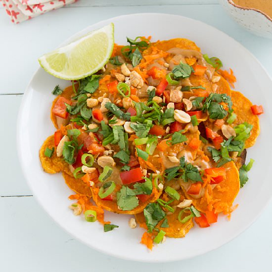 Thai Sweet Potato Nachos