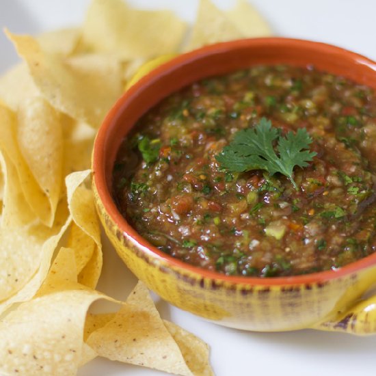 My Mama’s Basic Blender Salsa