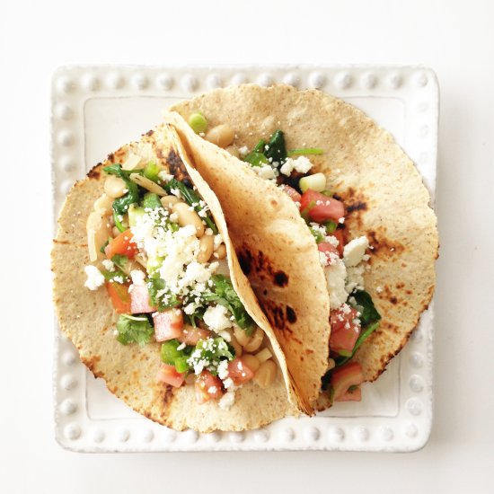 Spinach & White Bean Tacos