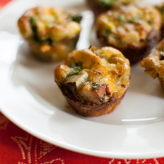 Mini Pesto Potato Spinach Frittatas