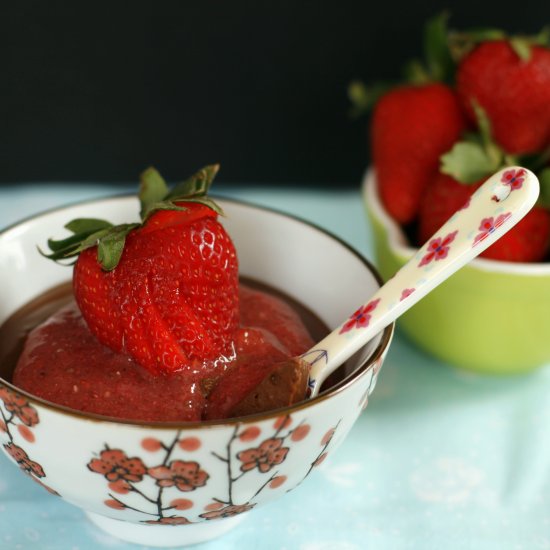 Chocolate Mousse with Strawberries