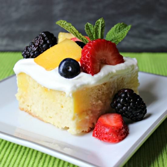 Skinny Tres Leches Poke Cake